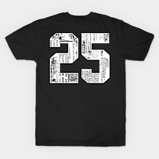 25 number abstract T-Shirt